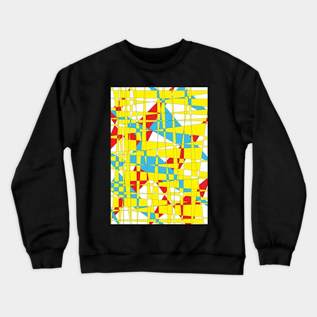 Crazy Mad World colorful Abstract Pattern Crewneck Sweatshirt by CityNoir